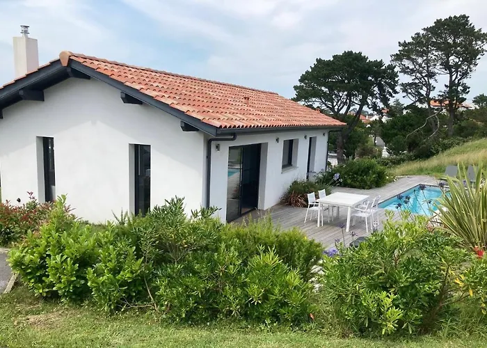 Villa Avec Piscine Privee, Vue Sur Mer Et Plage A Pied 800M Saint-Jean-de-Luz avec Piscine