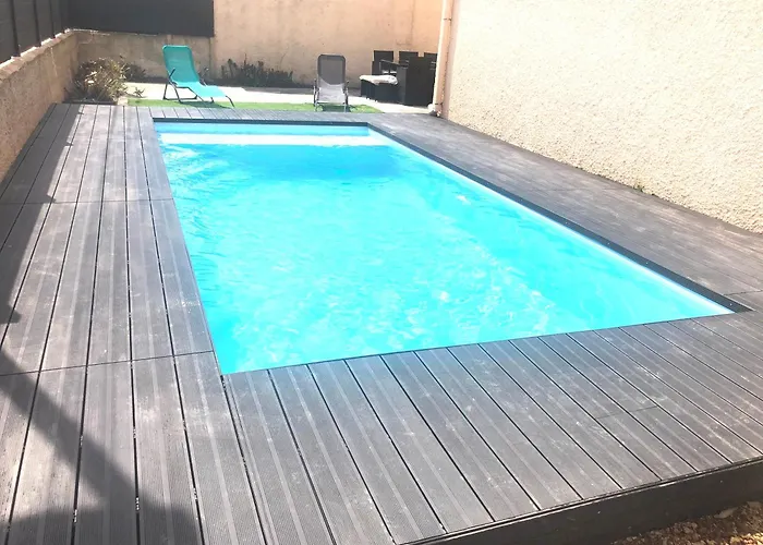 Piscine chauffée Clim WIFI 13 personnes Centre Valras-Plage avec Piscine